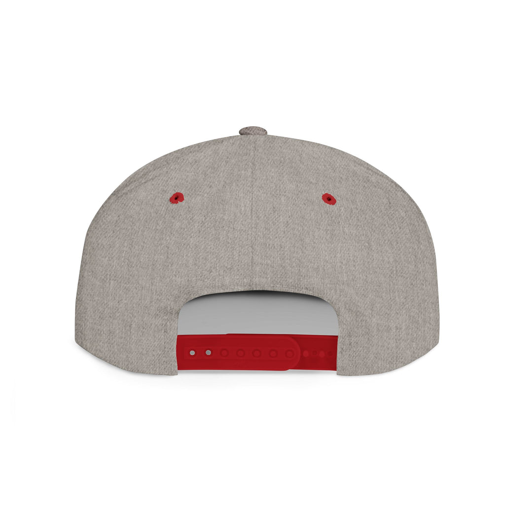 Flat Bill Snapback Hat — Leverworn Crest Embroidered Snapback Printify