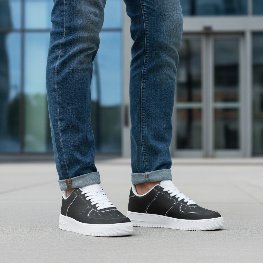 1338. AF1 Low-Top Leather Sports Sneakers JetPrint Fulfillment