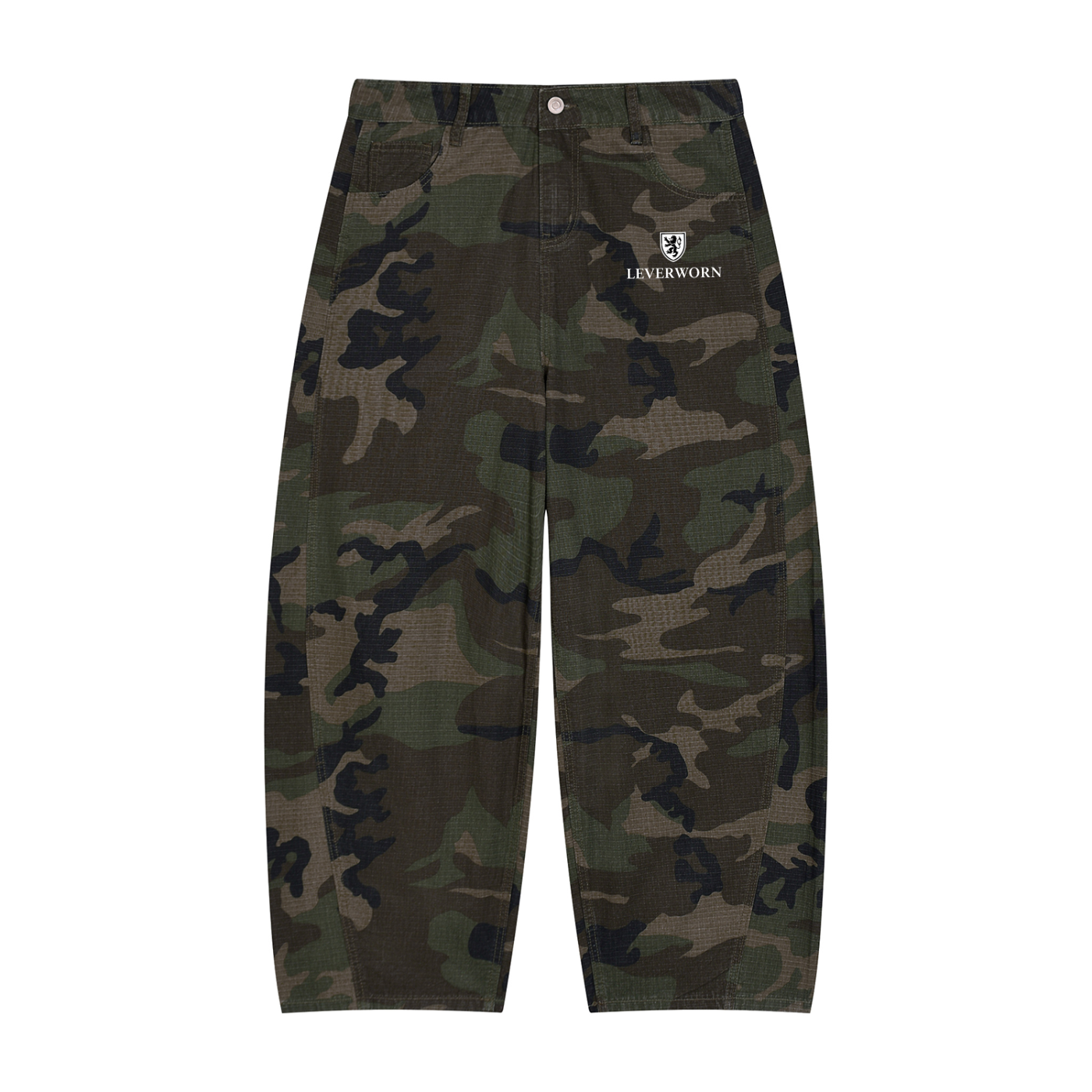 Men’s Camo Barrel Leg Cargo Pants ODMPOD